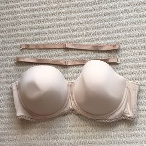 Calvin Klein Beige Strapless Bra 36DD
